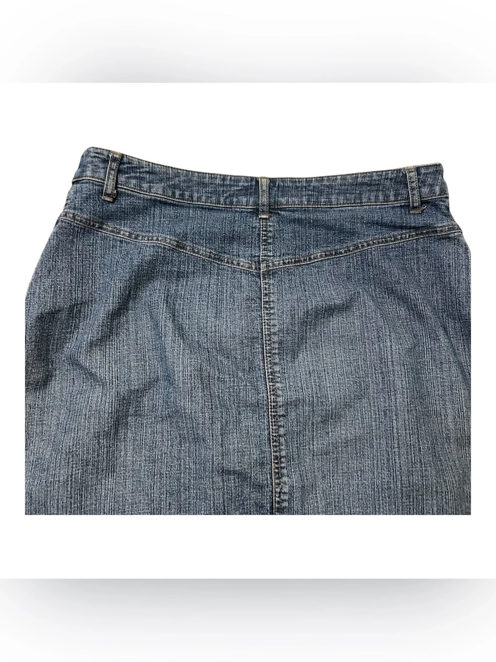 Christopher & Banks Washed Denim A-Line Skirt - Blue - Picture 4 of 7